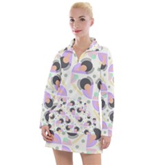 Pattern Pastel Drawing Art Women s Long Sleeve Casual Dress by Ravend