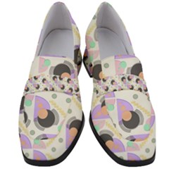 Pattern Pastel Drawing Art Women s Chunky Heel Loafers by Ravend
