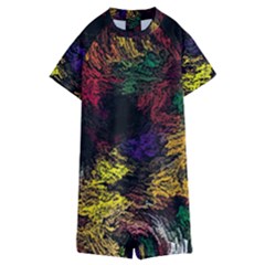 Abstract Painting Colorful Kids  Boyleg Half Suit Swimwear by Ravend