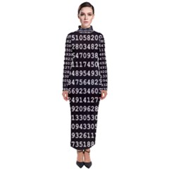 Pi Circle Diameter Circumference Ratio Radius Turtleneck Maxi Dress by Ravend