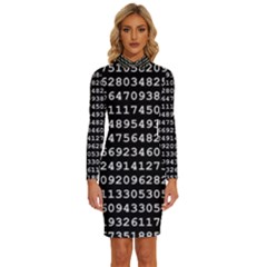 Pi Circle Diameter Circumference Ratio Radius Long Sleeve Shirt Collar Bodycon Dress by Ravend