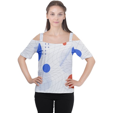 Computer Network Technology Digital Science Fiction Cutout Shoulder Tee by Ravend