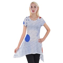 Computer Network Technology Digital Science Fiction Short Sleeve Side Drop Tunic by Ravend