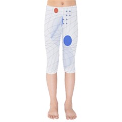 Computer Network Technology Digital Science Fiction Kids  Capri Leggings  by Ravend