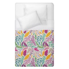 Leaves Colorful Leaves Seamless Design Leaf Duvet Cover (single Size) by Ravend