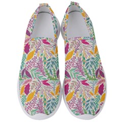 Leaves Colorful Leaves Seamless Design Leaf Men s Slip On Sneakers by Ravend