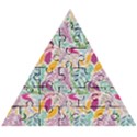 Leaves Colorful Leaves Seamless Design Leaf Wooden Puzzle Triangle View1