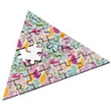 Leaves Colorful Leaves Seamless Design Leaf Wooden Puzzle Triangle View3