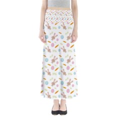 Easter Bunny Pattern Hare Easter Bunny Easter Egg Full Length Maxi Skirt by Ravend