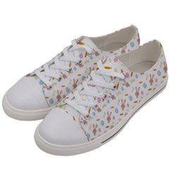 Easter Bunny Pattern Hare Easter Bunny Easter Egg Women s Low Top Canvas Sneakers by Ravend