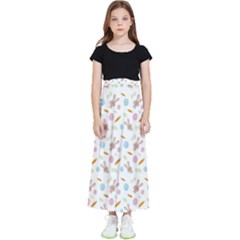 Easter Bunny Pattern Hare Easter Bunny Easter Egg Kids  Flared Maxi Skirt by Ravend