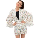 Easter Bunny Pattern Hare Easter Bunny Easter Egg Long Sleeve Kimono View1