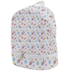 Easter Bunny Pattern Hare Easter Bunny Easter Egg Zip Bottom Backpack by Ravend