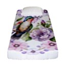 Hummingbird in floral heart Fitted Sheet (Single Size) View1