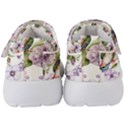 Hummingbird in floral heart Kids  Velcro Strap Shoes View4