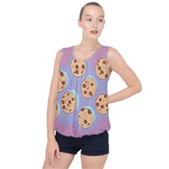 Cookies Chocolate Chips Chocolate Cookies Sweets Bubble Hem Chiffon Tank Top by Ravend