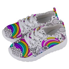 Rainbow Fun Cute Minimal Doodle Drawing Art Kids  Lightweight Sports Shoes by Ravend