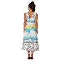 Rainbow Fun Cute Minimal Doodle Drawing Arts Sleeveless Cross Front Cocktail Midi Chiffon Dress View4