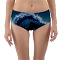 Tsunami Waves Ocean Sea Water Rough Seas 6 Reversible Mid-Waist Bikini Bottoms View1