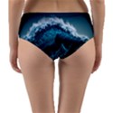 Tsunami Waves Ocean Sea Water Rough Seas 6 Reversible Mid-Waist Bikini Bottoms View2