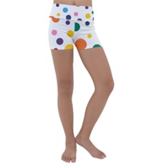 Polka Dot Kids  Lightweight Velour Yoga Shorts by 8989