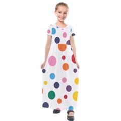 Polka Dot Kids  Short Sleeve Maxi Dress by 8989