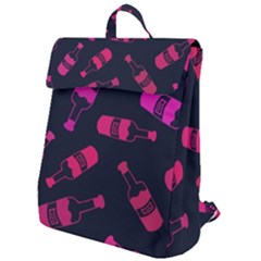 Wine Wine Bottles Background Graphic Flap Top Backpack by Ravend