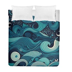 Waves Ocean Sea Abstract Whimsical Abstract Art Duvet Cover Double Side (full/ Double Size) by Ravend