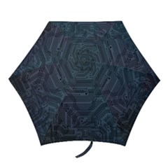 Circuit Board Circuits Mother Board Computer Chip Mini Folding Umbrellas by Ravend