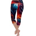 Ai Generated Swirl Splash Blaze Design Art Capri Yoga Leggings View4