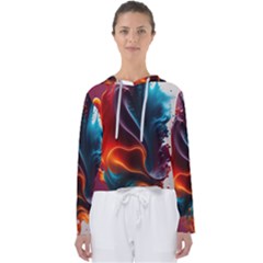 Ai Generated Swirl Splash Blaze Design Art Women s Slouchy Sweat by Ravend