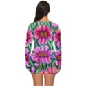 Cheerful And Cheery Blooms Long Sleeve Boyleg Swimsuit View4