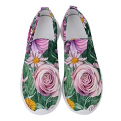 Budding And Captivating Flowers Women s Slip On Sneakers by GardenOfOphir