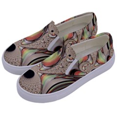 Fractal Background Pattern Texture Abstract Design Abstract Kids  Canvas Slip Ons by Ravend