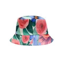 Classy Watercolor Flowers Bucket Hat (kids) by GardenOfOphir