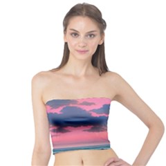 Sunset Over The Beach Tube Top by GardenOfOphir