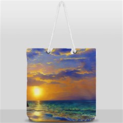 Nature Sunset Full Print Rope Handle Tote (large) by GardenOfOphir