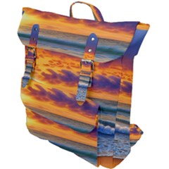 Summer Sunset Over The Ocean Buckle Up Backpack by GardenOfOphir