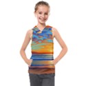 Golden Sunsets Over The Ocean Kids  Sleeveless Hoodie View1