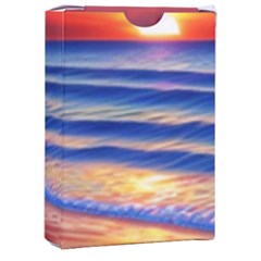 Golden Sunset Over Beach Playing Cards Single Design (rectangle) With Custom Box by GardenOfOphir