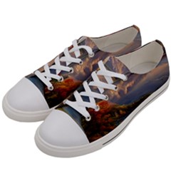 Summer Sunset Men s Low Top Canvas Sneakers by GardenOfOphir