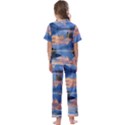 Beautiful Sunset Kids  Satin Short Sleeve Pajamas Set View2