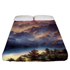 Dusty Sunset Fitted Sheet (queen Size) by GardenOfOphir