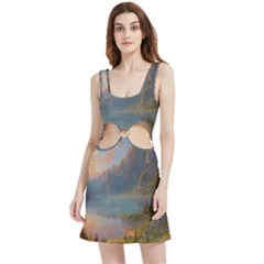 Marvelous Sunset Velour Cutout Dress by GardenOfOphir