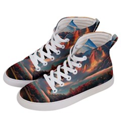 Opulent Sunset Men s Hi-top Skate Sneakers by GardenOfOphir