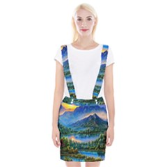 Stunning Sunset By The Lake Braces Suspender Skirt by GardenOfOphir