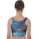 Majestic Lake Landscape Velvet Crop Top View2