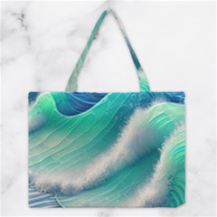 Beautiful Abstract Pastel Ocean Waves Medium Tote Bag by GardenOfOphir