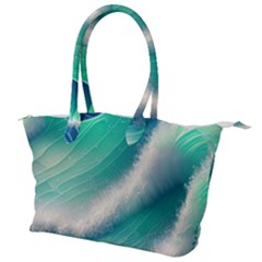 Beautiful Abstract Pastel Ocean Waves Canvas Shoulder Bag by GardenOfOphir