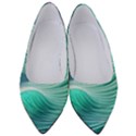 Pink Sky Blue Ocean Waves Women s Low Heels View1